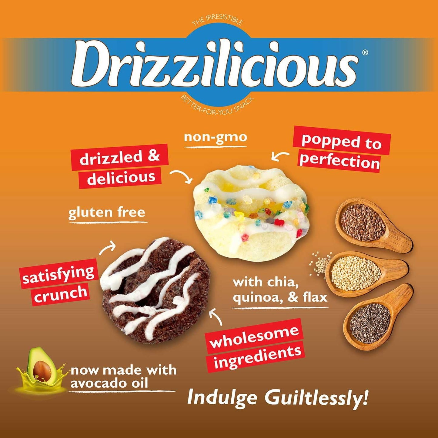Variety Pack drizz-ilicious, 32 Count Snack Packs, 0.74 Ounce Individual Servings