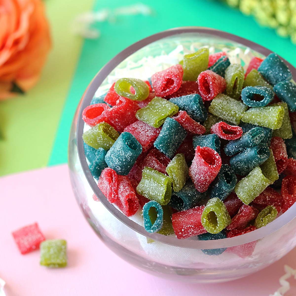 Sour Punch Mini Bites Strawberry Apple Blue Raspberry Flavored Sour Chewy Candy 3.5Oz Bag (12 Count)