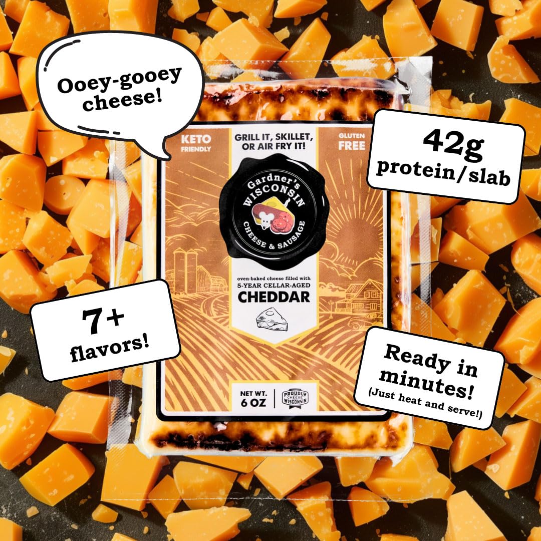 Gardner s Wisconsin Cheese, Oven Baked Cheese (7 Pack, Oven Baked Essentials) - Artisan Cheese Made in Wisconsin, Perfect for H