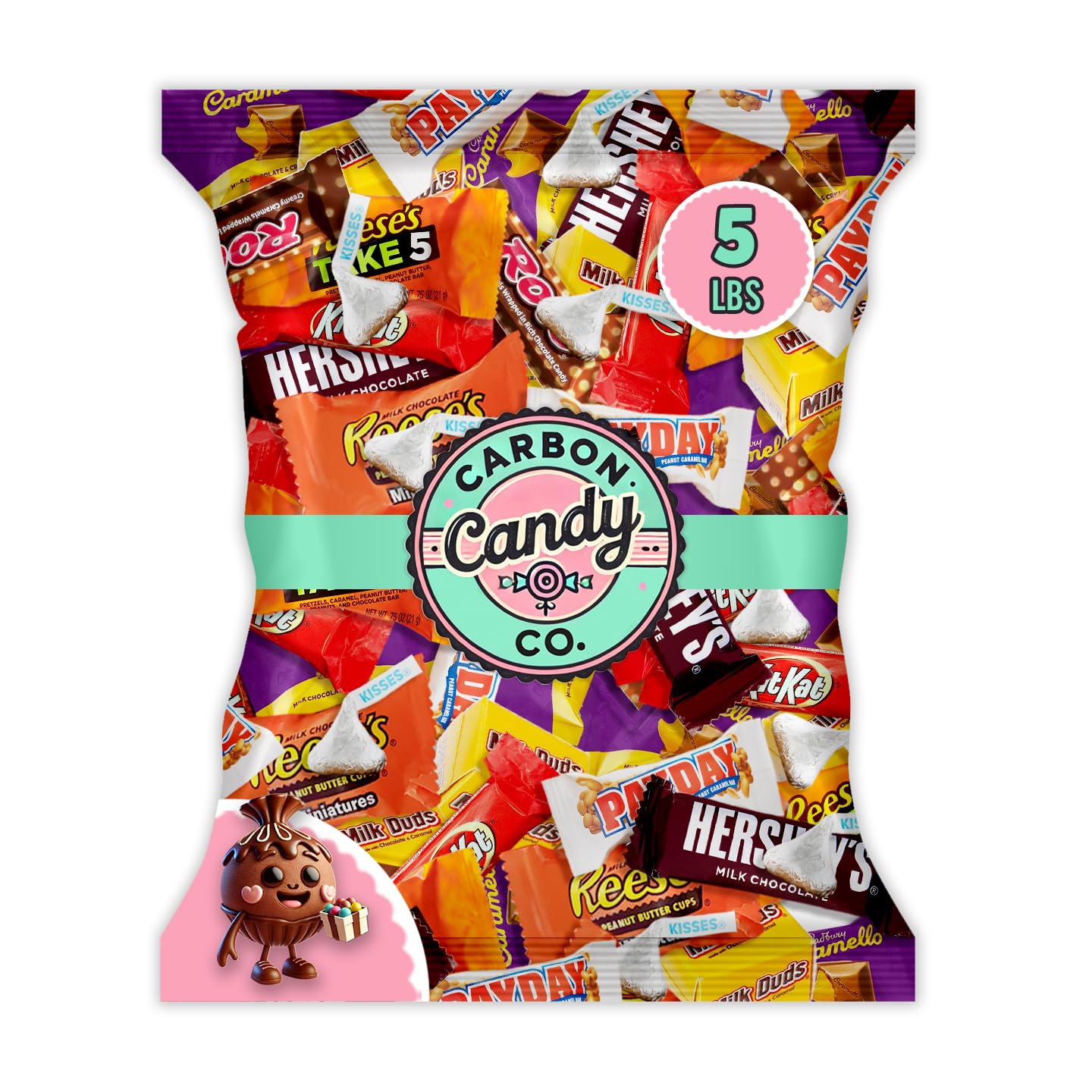 Chocolate Candy Variety Pack - 5 lb Assorted Bulk Chocolate Miniatures - Bulk Candy Individually Wrapped Candy Bars - Holiday Candy  Party Bag Candy Bulk - Dark & Milk Chocolate - Mini Chocolates