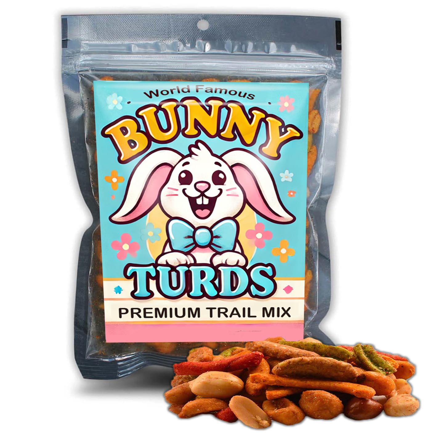 Gears Out Bunny Turds Spicy Trail Mix - 9 Ounce - Healthy Easter Basket Treats
