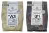 No. 811 Finest Belgian Dark Chocolate Callets With 54.5% Cocoa & W2 White Chocolate Callets With 28% Cocoa | 5.5 lbs each | Baki