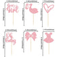 Gyufise 36 Pack Oh Baby Cupcake Toppers It'S A Girl Cupcake Toppers With Bow Dress Love Heart Pink Glitter Cake Picks Decoration