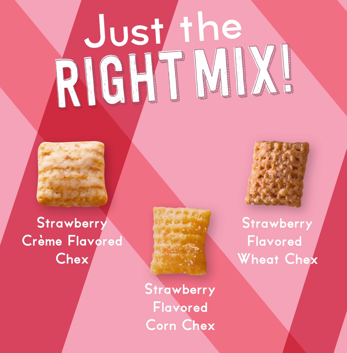 Simply Chex Strawberry Crme Snack Mix Family Size, 13.5 Oz