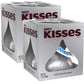 Hershey Giant Silver Kisses Milk Chocolate Valentine's Gift Box - 2 Pack Extra Large Solid Chocolate Candy Treat For Parites, Va