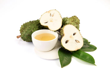 Premium Caffeinated Ceylon Soursop Graviola Green Tea Bags: 25 Count Individually Wrapped Teabags All-Natural Exotic Fruit Essen