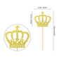 Ercadio 24 Pack Crown Cupcake Toppers Gold Glitter Prince Royal Crown Cupcake Picks King Crown Cupcake Decors For Prince Theme Baby Shower Party Decoration Supplies