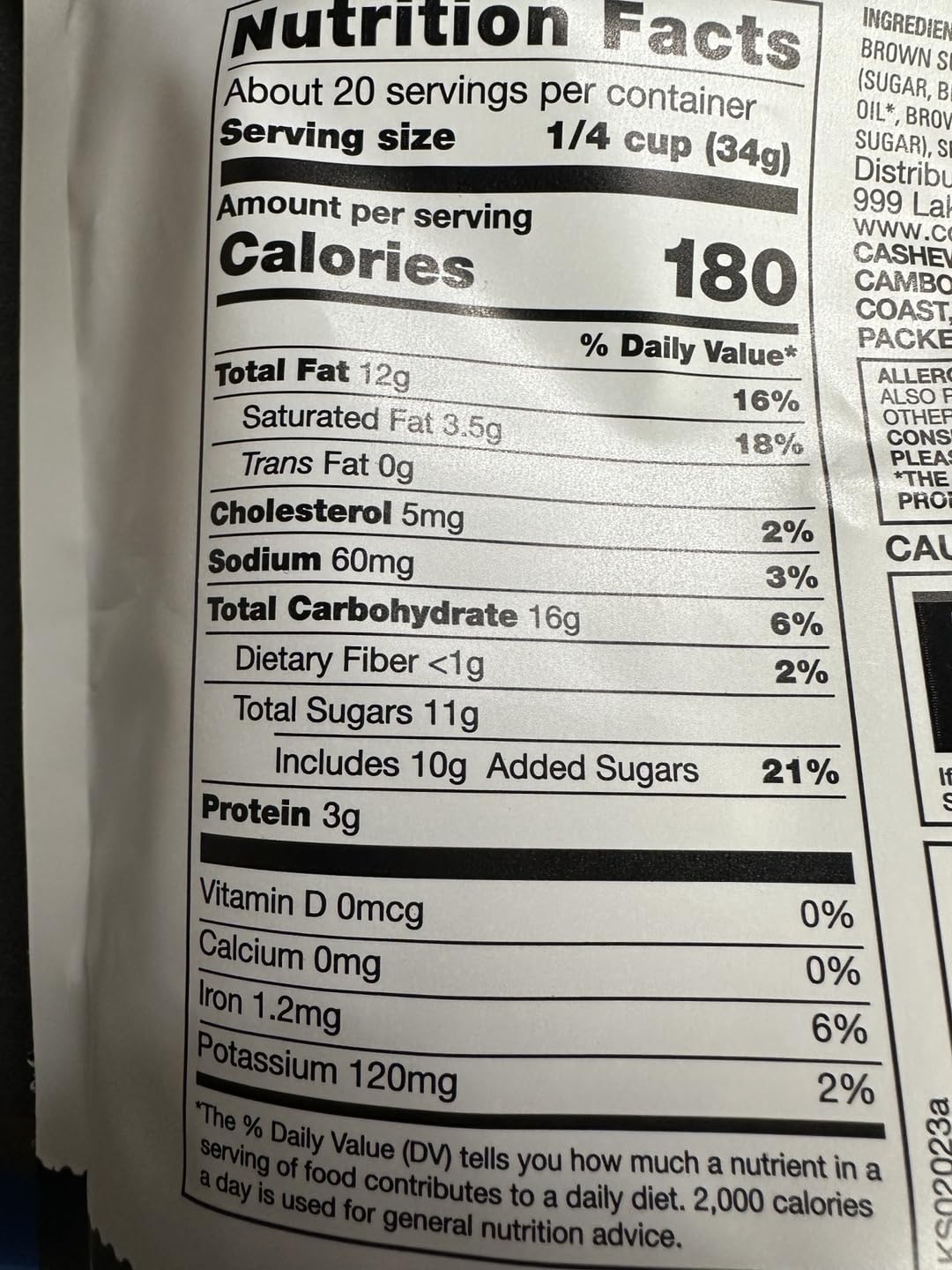 Butter Toffee Flavored Cashews 24oz (Pack of 2)(Total 3lb)