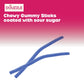 DOUzzle Back To School Sour Sticks Chewy Candy Straws Blue Raspberry (3.5 OZ - 1 Pack) Goodie Bag Stuffer, Pinata Filler - Koshe