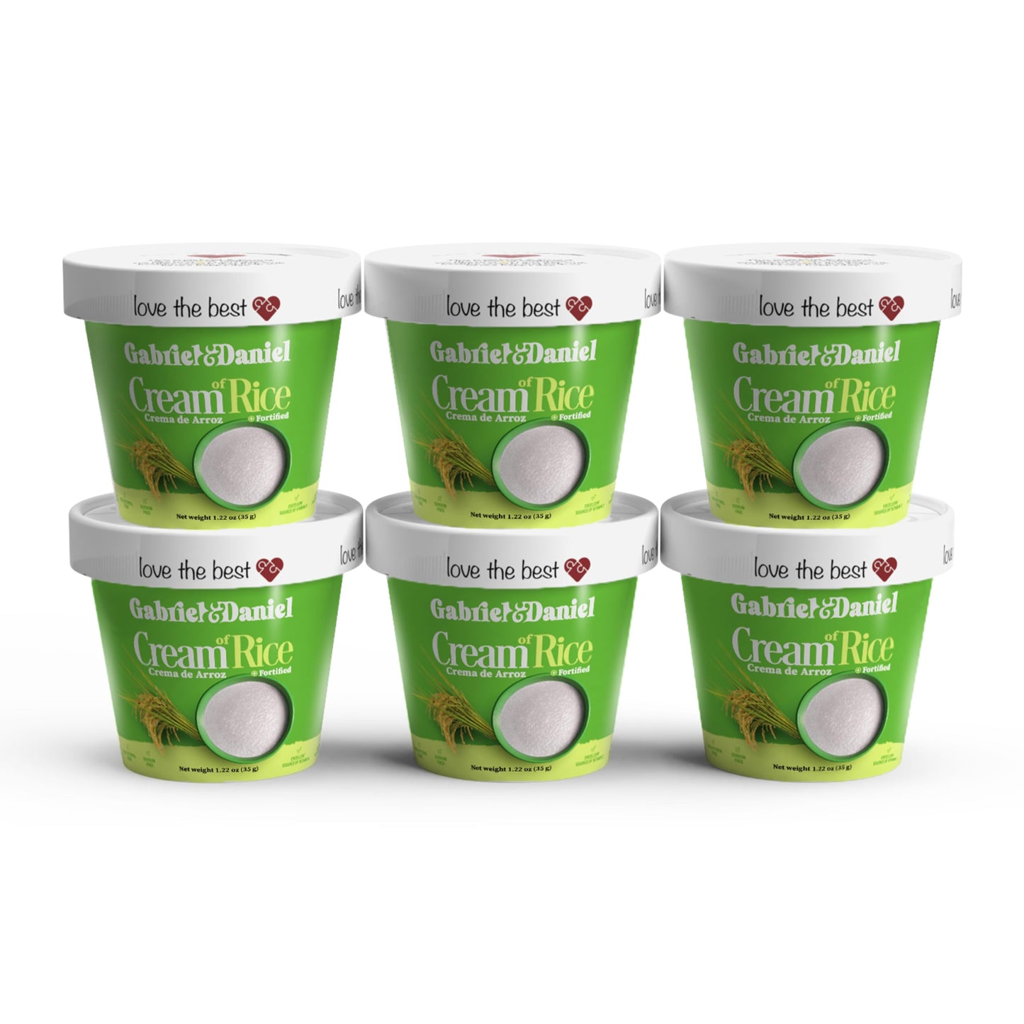 Gabriel & Daniel Creamy Rice Hot Cereal Cup – Non-GMO, Gluten Free – Pack of 6