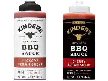 Kinders Marinades, BBQ, Dipping & Wing Sauces - 2 bottles (Brown Sugar Variety Set - Hickory & Cherry)