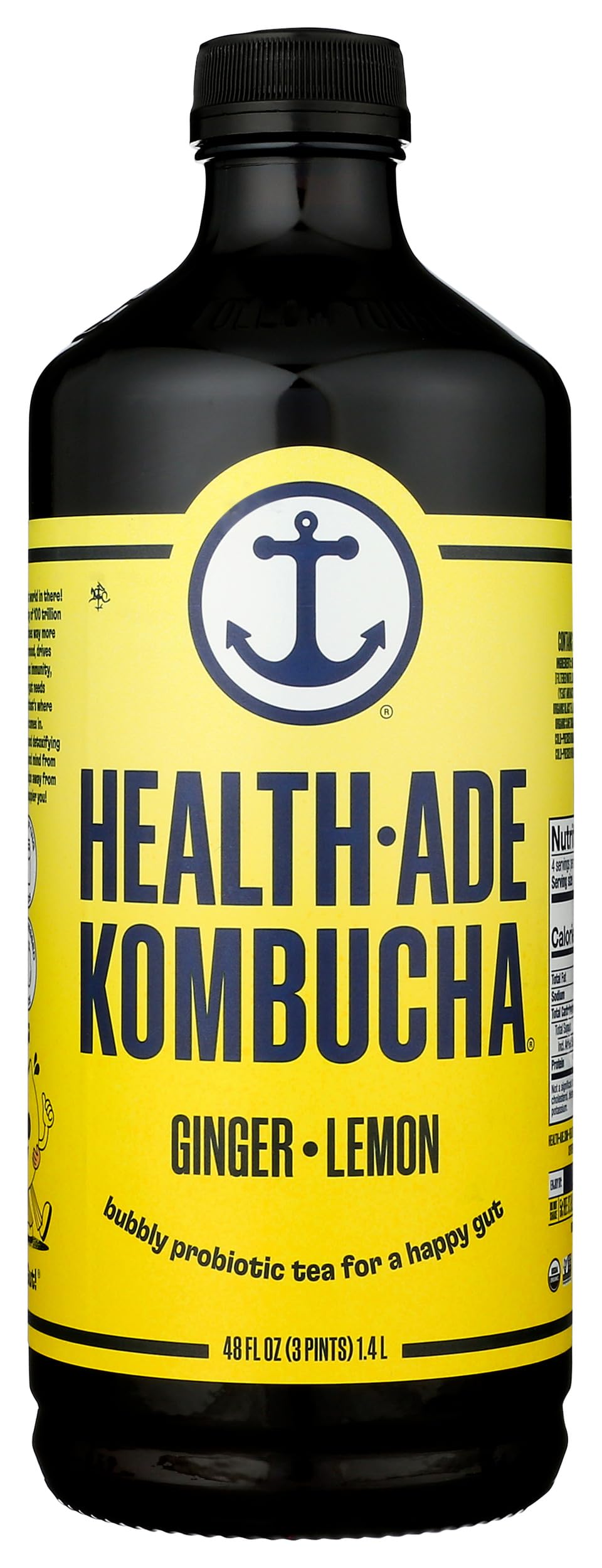 Health-Ade Ginger Lemon Organic Kombucha, 48oz