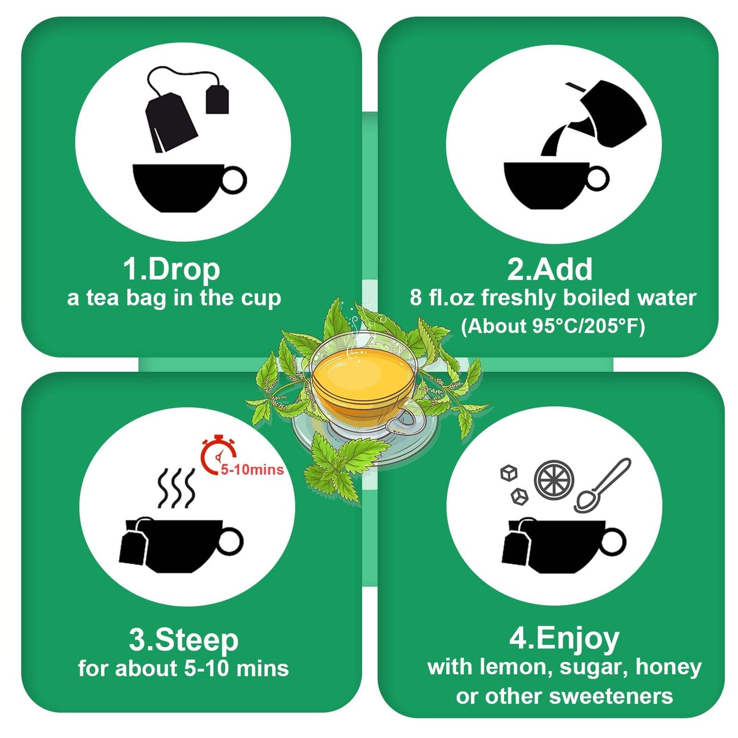 TEARELAE - Nettle Leaf Tea - 1.5g x 50 Counts - enhanced Stinging Nettle Tea Bags - Non-GMO - Caffeine-Free