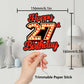 Happy 27Th Birthday Cake Topper Fluorescent Flashing Night Out Hen Movie Nightclub Theme Decor Supplies Woman Man Happy Birthday