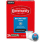 Community Coffee Breakfast Blend Coffee Pods, Medium Roast, Compatible with Keurig 2.0, 24 Count