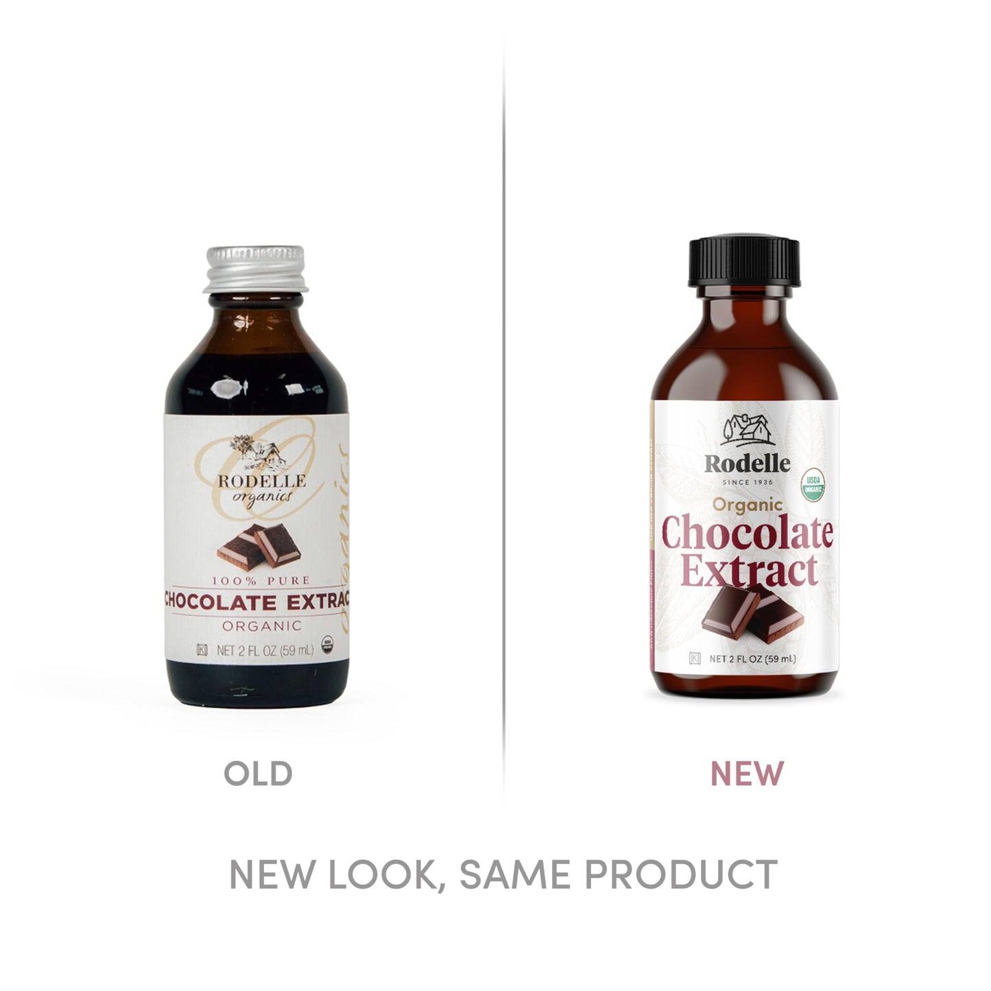 Rodelle Pure Chocolate Extract, 2 Fl Oz, Natural Flavoring, Chocolate