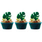48Pcs Edible Tropical Turtle Leaves Cupcake Toppers, Cghceai Palm Leaves Cake Decoration For Hawaii Theme Jungle Party Cake Topp