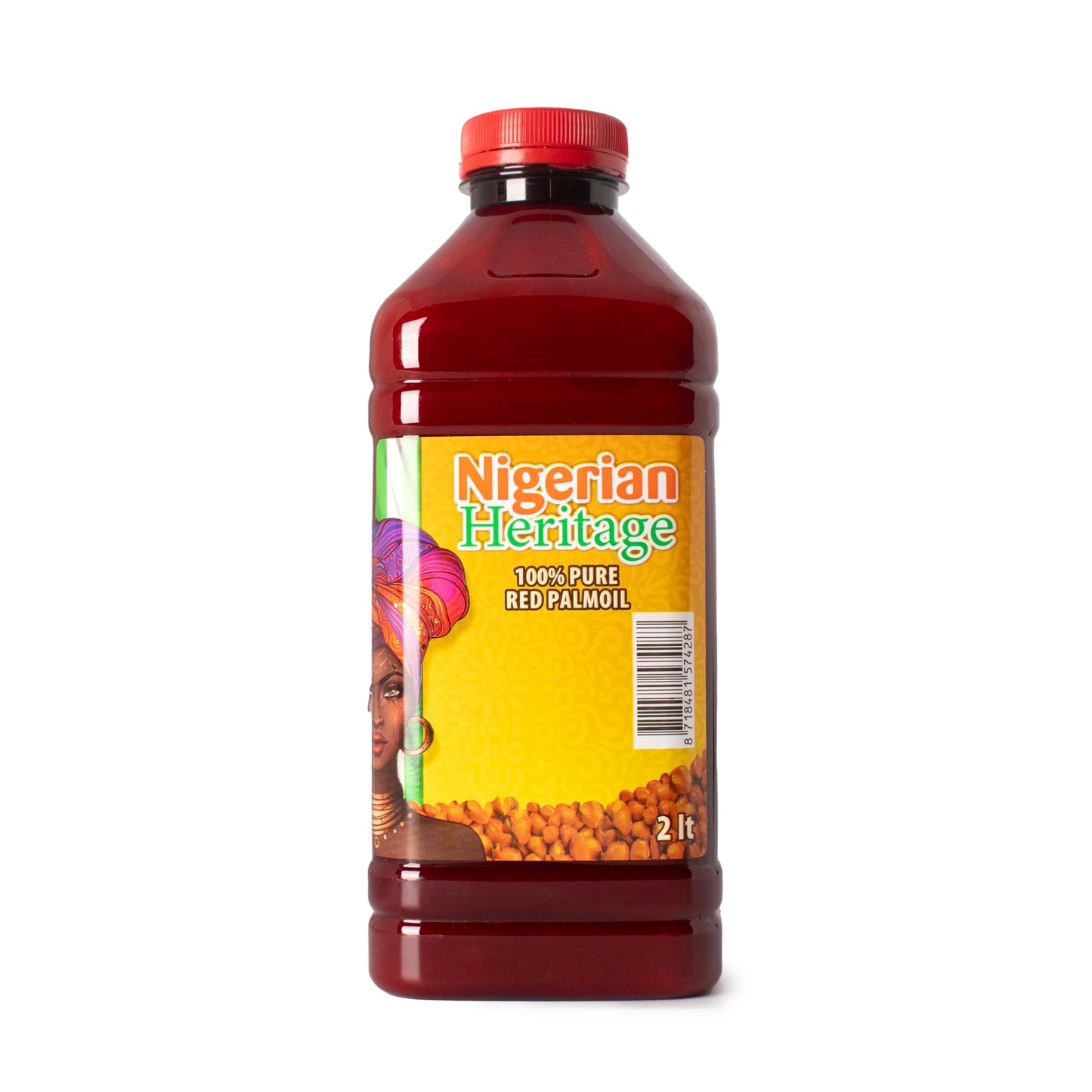 GHANA HERITAGE Red Palm Oil – 100% Pure African Cooking Oil, 67.63 Fl Oz (2 Liter)