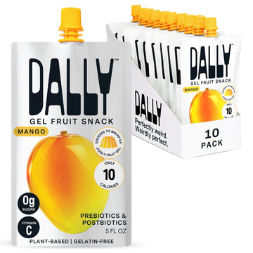 Dally Mango Drinkable Konjac Jelly - (10 Pack) Jelly Fruit Snack with 10 Calories, Zero Sugar - Supports Skin, Immune Health, an