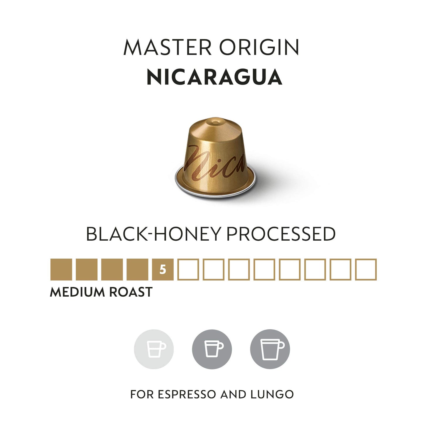 Nespresso Original Line Nicaragua Medium Roast Coffee Pods, 50 Count