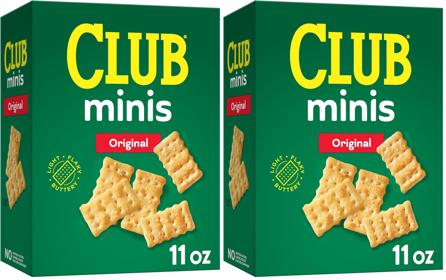 Club Minis Crackers, Lunch Snack, Original, 11oz Box (Pack of 2)