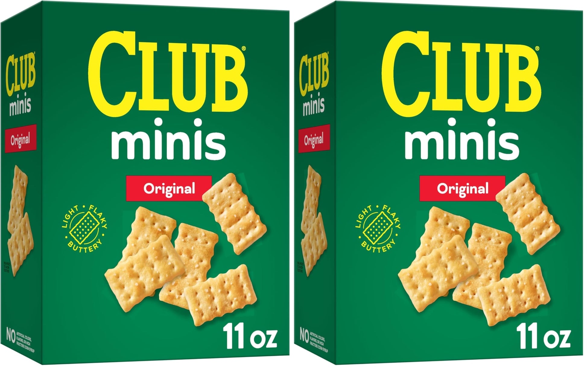 Club Minis Crackers, Lunch Snack, Original, 11oz Box (Pack of 2)