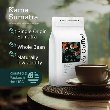 Couples Coffee Sumatra Mandheling | Dark Roast Single Origin Whole Bean | Notes Of Dark Chocolate, Earth, Smokey With Naturaly L