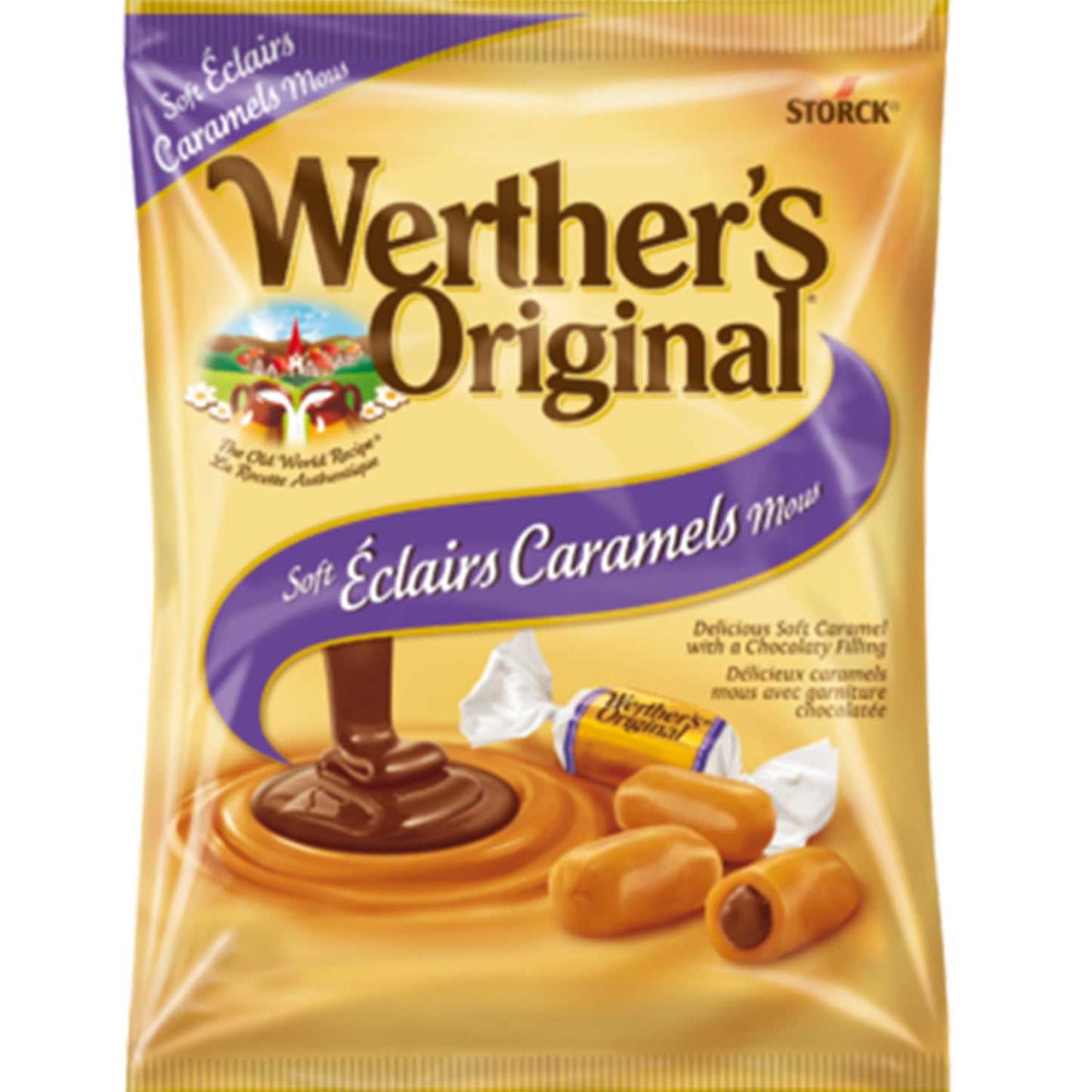 Bulk Werthers Original Hard Candy | Bulk Candy Individually Wrapped | Werthers Caramel Candy | 1 Lb Individual Flavor Bag | Ships In An Aromatik™ Resealable Pouch (Èclairs - Limited)