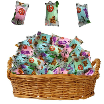 Lupy Lups! Cotton Candy Party Pack Halloween Edition - 0.5 oz 24 Pack Each  Individually Wrapped - Perfect for Stockings    Party Favors  Buffet Tables  and Piatas