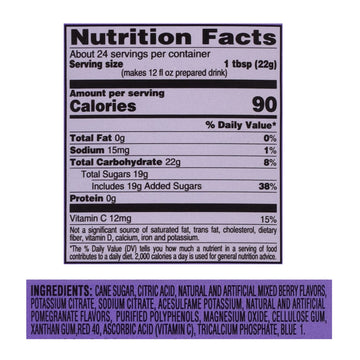4C Powdered Drink Mix, Wildberry Pomegranate, 6 Pack, 9 Quarts, Family Size, Thirst Quenching Flavors