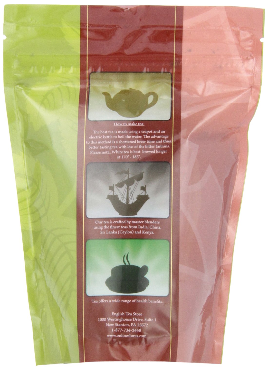 English Tea Store Loose Leaf, Wild Blueberry Organic Black Tea, 4 Ounce