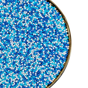 Sprinkles,Blue Edible Pearl Sprinkles for Cake Decorations, Baking, Ice Cream, Cookies, Cupcake Topper Edible Pearls Sprinkles -
