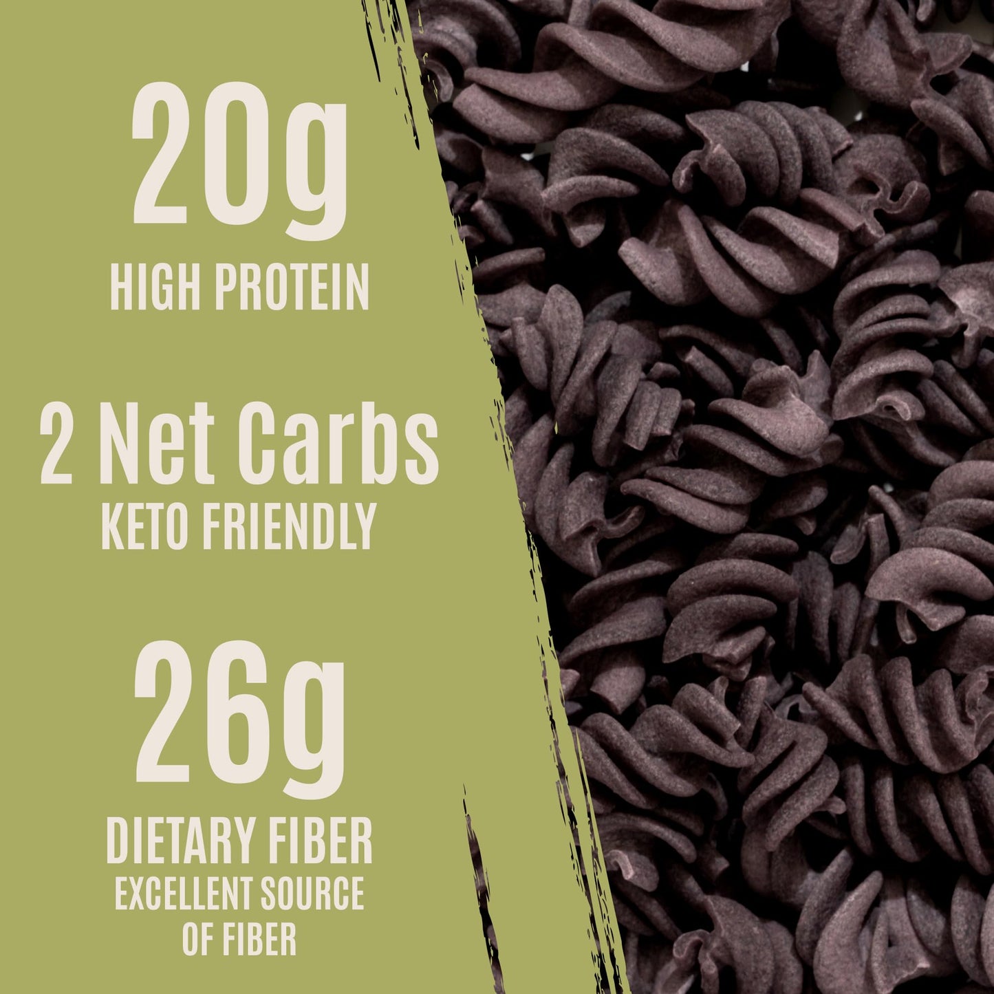 Care Free Kitchen Roasted Garlic Rotini Keto Pasta Noodles, 20G High Protein, Low Carb 2G Net Carbs, 26G High Fiber (12 Oz. Bag)