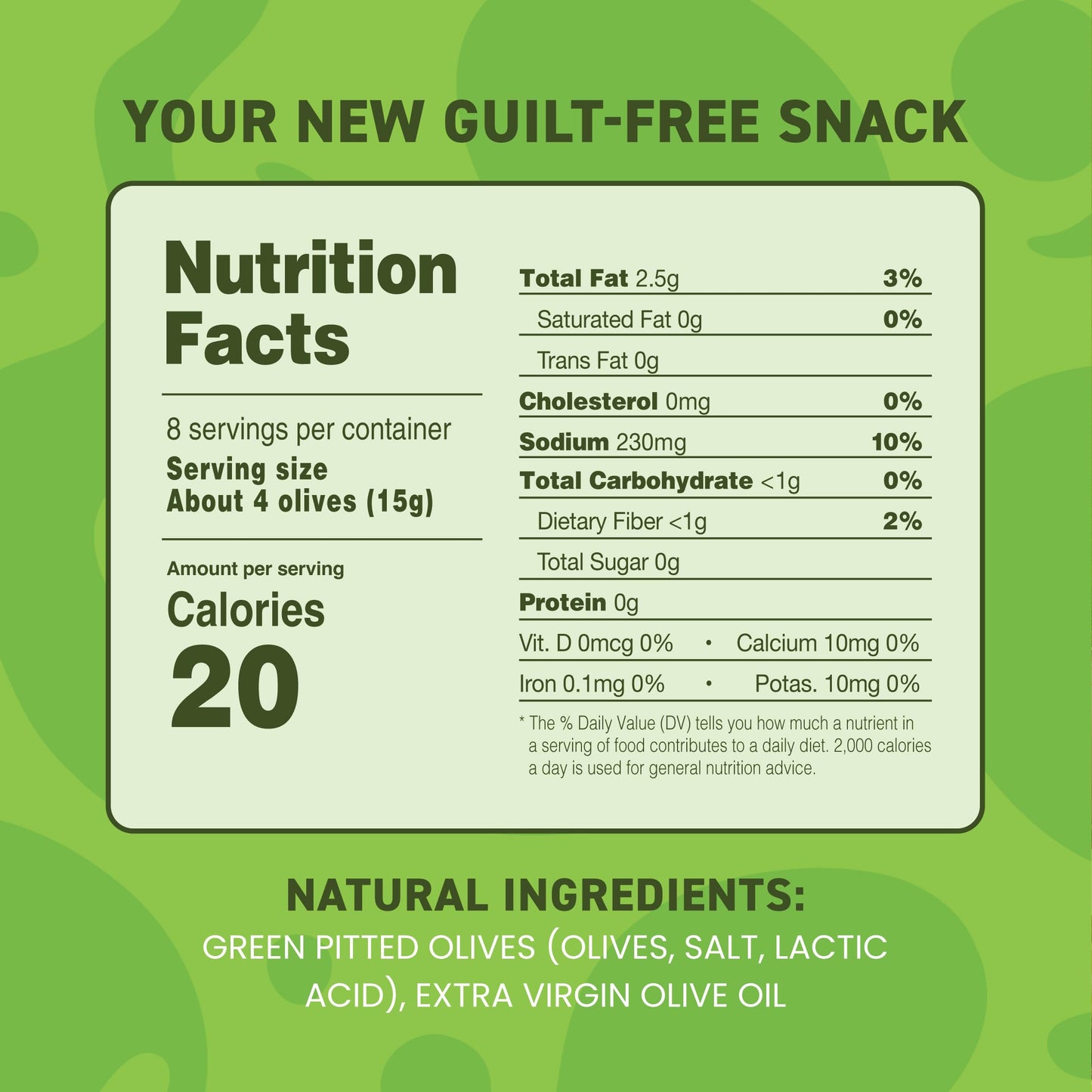 Freestyle Snacks Olive Snack Packs - Jumbo Green Olives, All Natural, Non-GMO, 4oz (3 Pack)