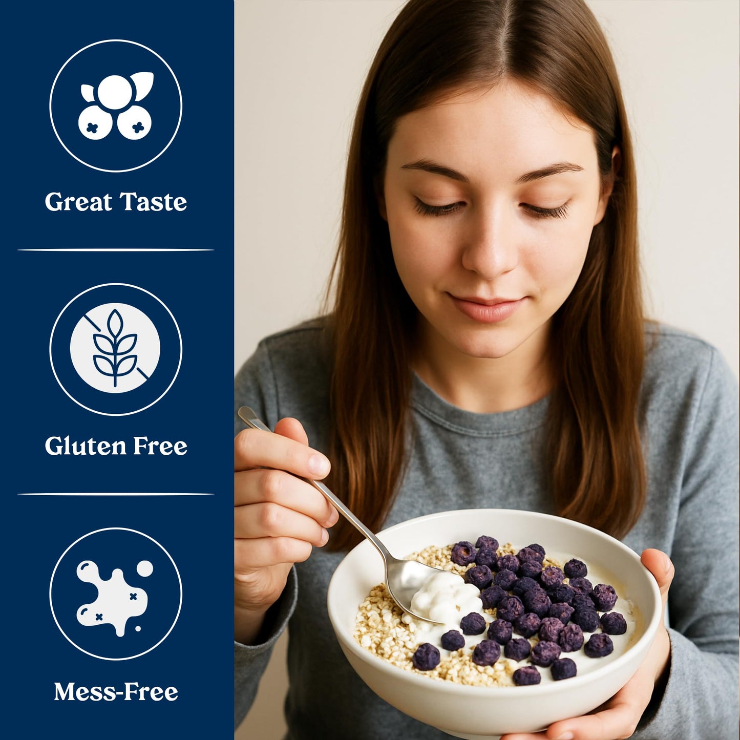Augason Farms Freeze Dried Whole Blueberries 12 Oz No. 10 Can