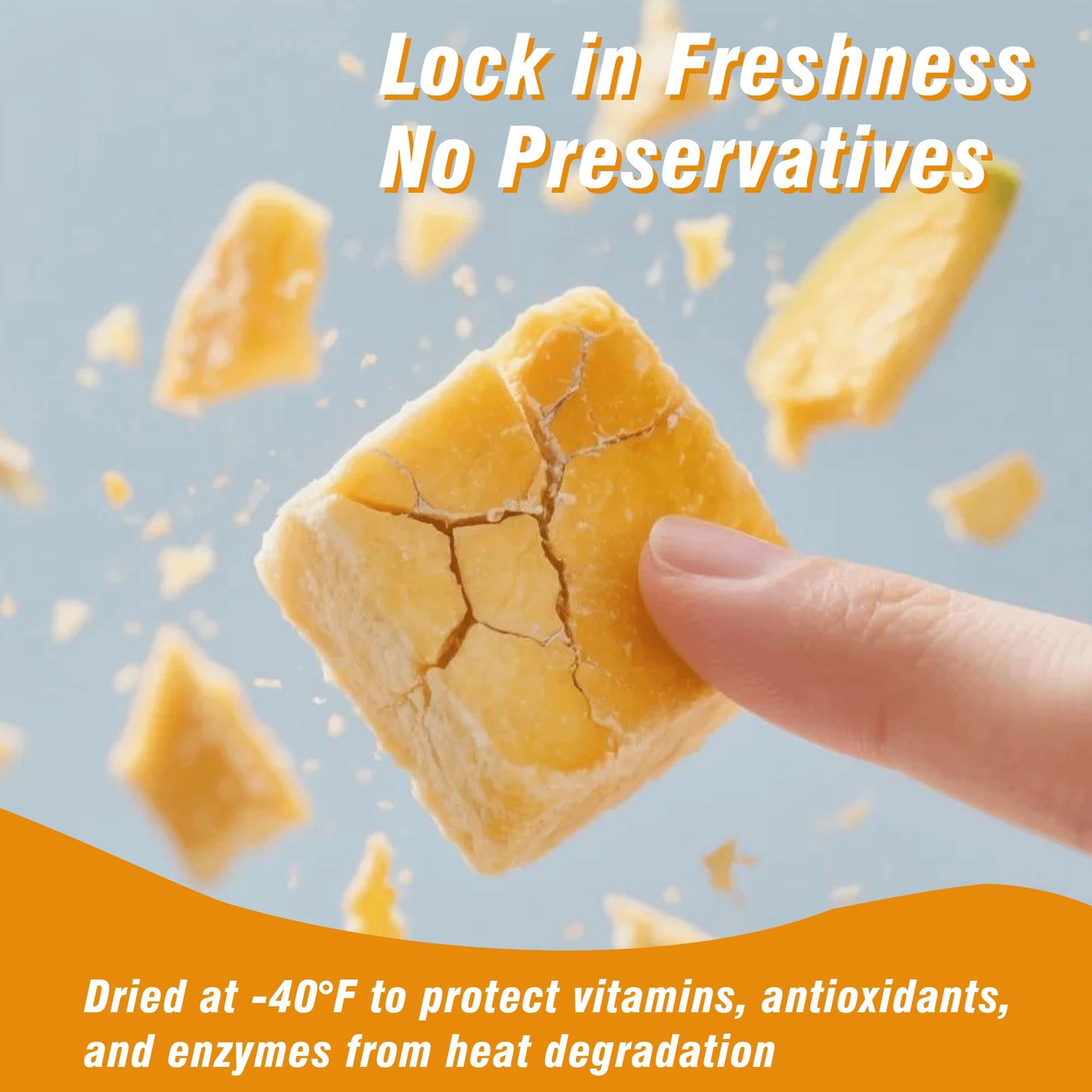 MATINÉE Freeze Dried Mangoes, Dehydrated Fruit Snack, Vegan, Non-GMO, 1.2oz (Pack of 4)