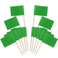 Rsstarxi Mini Green Flag Cupcake Toppers - 100 Pack, Paper, Race Car Theme Decorations