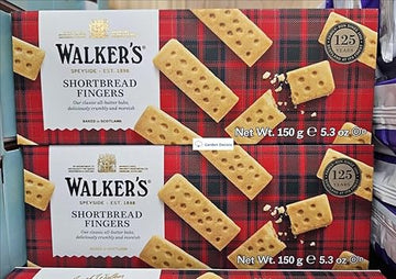Walkers Scottish Pure Butter Shortbread Fingers 5.3Oz 150G (Two Boxes)