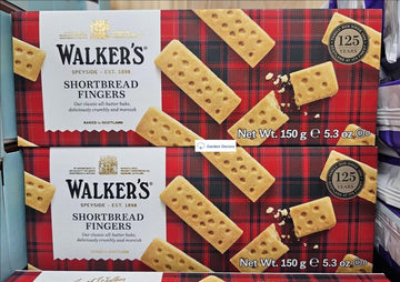 Walkers Scottish Pure Butter Shortbread Fingers 5.3Oz 150G (Two Boxes)