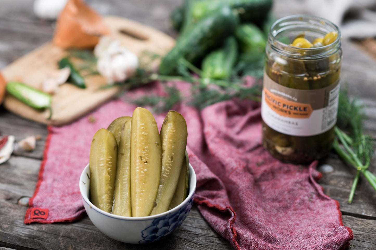 Ay Cukarambas - Spicy Dill Pickle Spears with Garlic, Jalapeo - Gourmet Hot Pickles for Sandwiches, Snacking - non-GMO, Kosher,