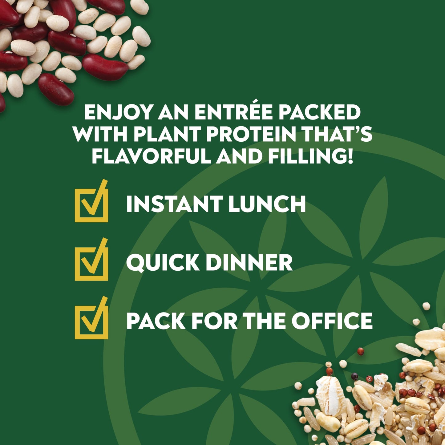 SEEDS OF CHANGE Organic Protein Bowl, Harvest Herb, 9 oz, Microwave Ready, Pack of 6 - Quick & Healthy Prepared Entrée