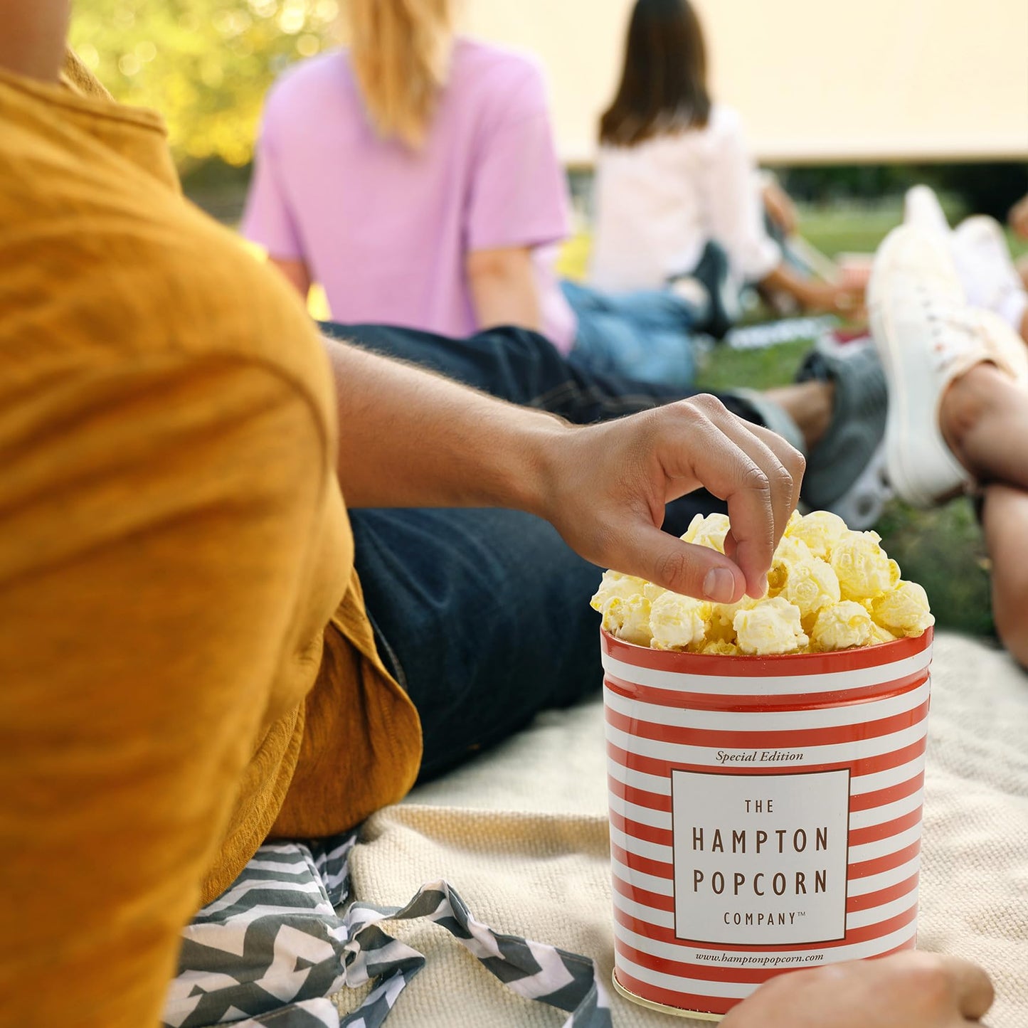 Butter Popcorn Tin, 5.5 Ounce (1 Gallon Tin), Birthday Gifts, The Hampton Popcorn & Candy Company