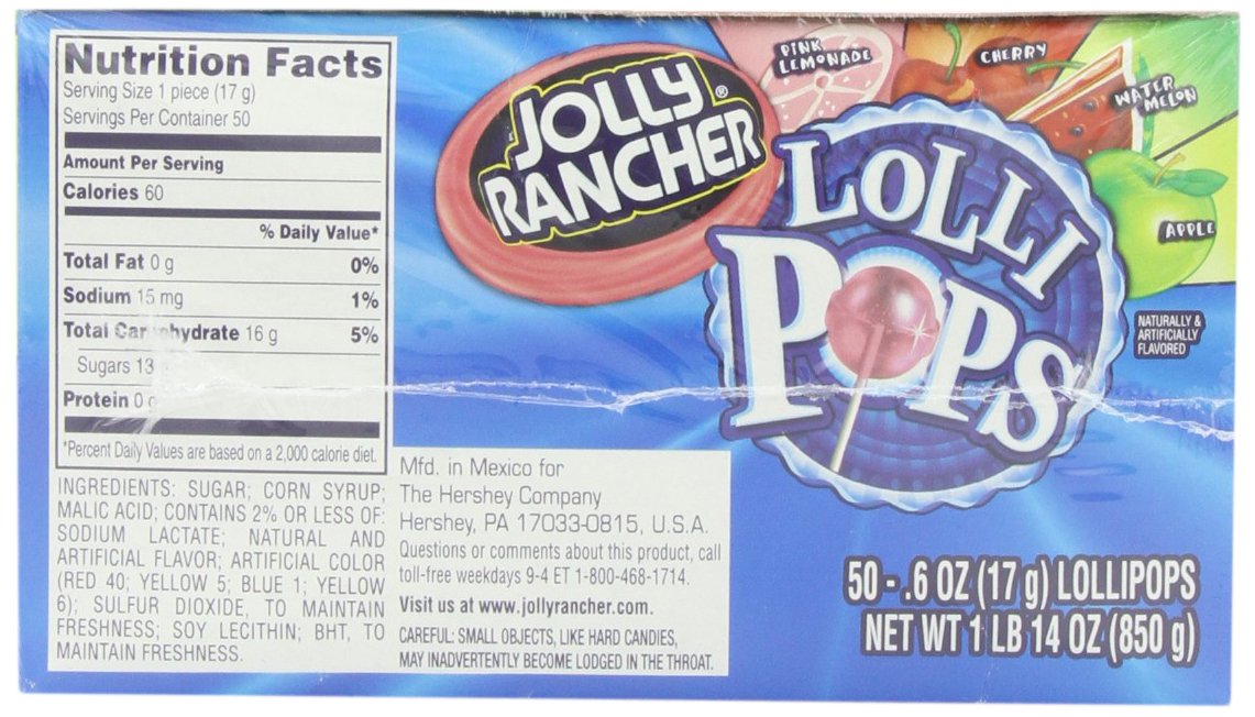 Jolly Rancher Lollipops, Assorted Halloween Candy, 100 Count Bulk Candy