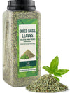 Soeos Dried Basil Leaves, 5 oz (142g), Sweet Flavor, Cut and Sifted, Pairs Well with Pasta, Pizza, Salad, Sauces, Poultry, An Es
