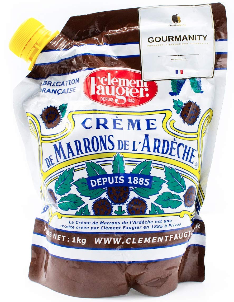 Clement Faugier Chestnut Spread From France 35.2 (Pack of 2) Chestnut Jam Pouch | Creme De Marron Chestnut Puree | Chestnut Past