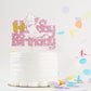Monmon & Craft Happy Birthday Cat Cake Topper/Girl Kitty Birthday Cake Decor/Baby Shower/Meow Pet Cat 1St Birthday Party Decorat