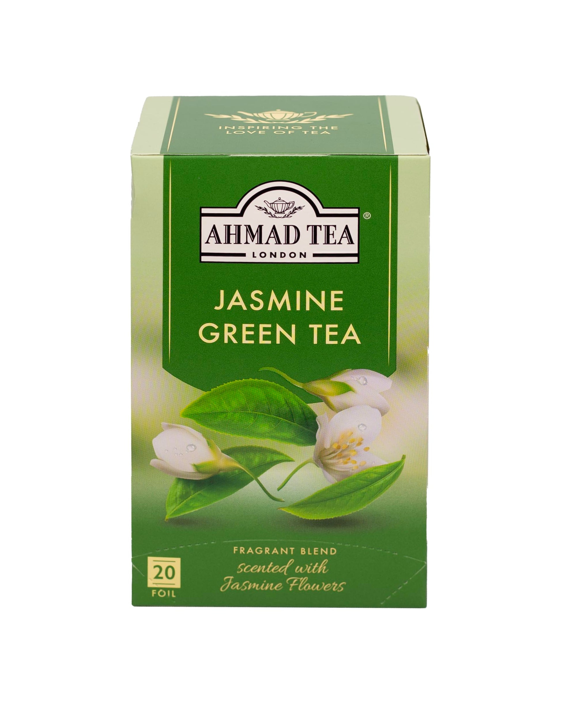 Ahmad Tea Jasmine Romance Green Tea, 20-Count Boxes, Pack of 6, 120 Count