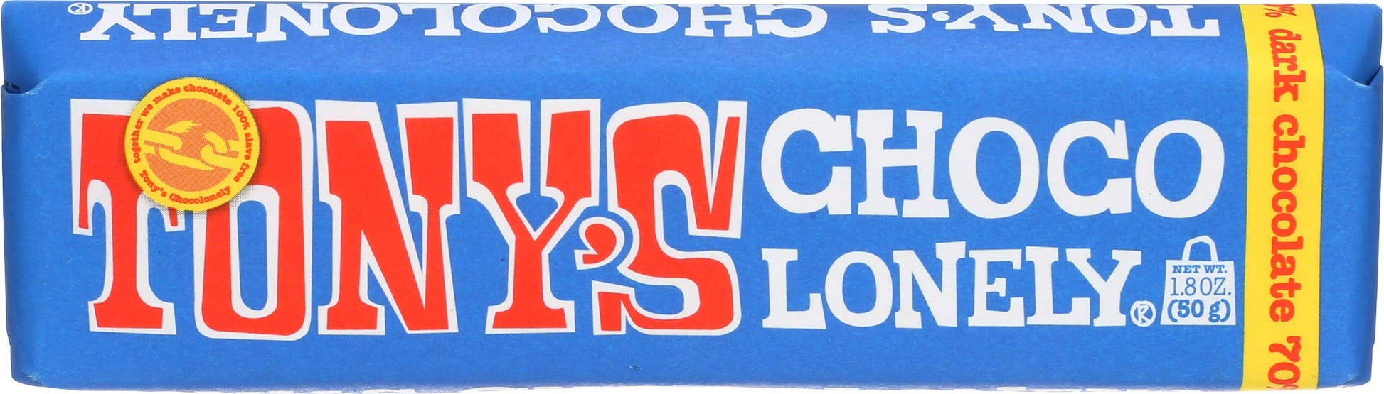 Tonys Chocolonely Extra Dark Chocolate Bar 1.8 Oz.