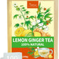 TeeLux Lemon Ginger Herbal Tea, Caffeine Free, 100 Tea Bags, Refreshing Flavor
