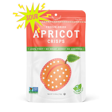 Natures Turn Freeze-Dried Fruit Snacks, Sour Apricot Crisps, Pack Of 12 (0.53 Oz Each)